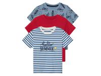 lupilu 3 peuters T-shirts (110/116, Blauw/rood/strepen)