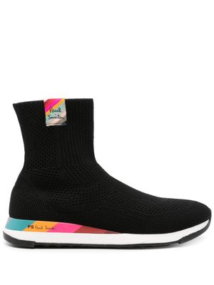 Paul Smith baskets montantes à patch logo - Noir