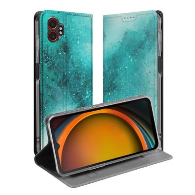 Telefoonhoesje met magneet Samsung Galaxy Xcover 7 Pro Painting Blue
