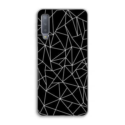 Geometrische lijnen wit: Samsung Galaxy A7 (2018) Transparant Hoesje