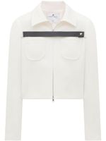 Courrèges veste crop à fermeture zippée - Blanc