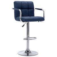 Barstoel stof blauw