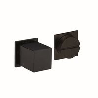 Hardbrass WC-garnituur Shuffle minimal 2mm vierkant - zwart