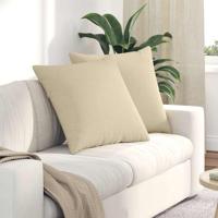 VidaXL Sofa kussens 2 pcs crème 60 x 60 cm stof