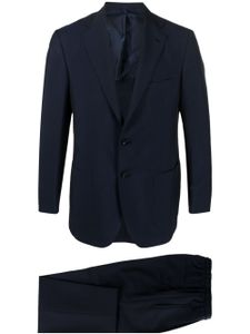 Kiton costume à veste à simple boutonnage - Bleu