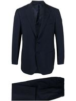 Kiton costume à veste à simple boutonnage - Bleu