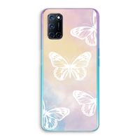 White butterfly: Oppo A52 Transparant Hoesje