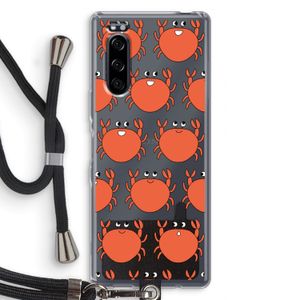 Krab: Sony Xperia 5 Transparant Hoesje met koord