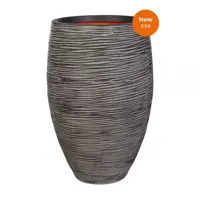 Capi Vaas Elegant Deluxe Rib Antraciet Ø45cm