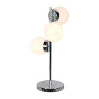Bureaulamp DKD Home Decor 26 x 26 x 59 cm Kristal Zilverkleurig Metaal Wit 220 V 50 W 23 x 23 x 49 cm