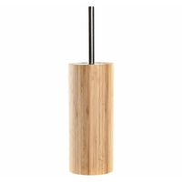 WC/Toiletborstel in houder bruin bamboe hout 37 x 10 cm - Toiletborstels