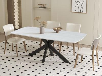 Rechthoekige eettafel APOLIRI 180 cm barokgrijs