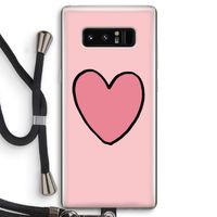 Hartje: Samsung Galaxy Note 8 Transparant Hoesje met koord