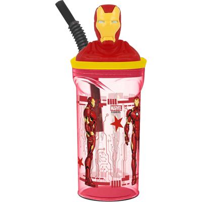 Beker met Rietje The Avengers Iron Man Rood 3D
