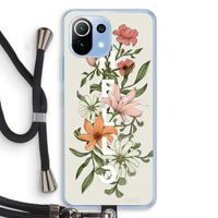 Hello bloemen: Xiaomi Mi 11 Lite Transparant Hoesje met koord