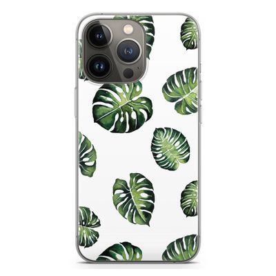 Tropische bladeren: iPhone 13 Pro Transparant Hoesje