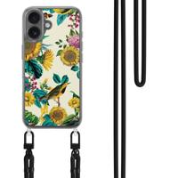 iPhone 17 hoesje met zwart koord - Sunflowers
