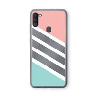 Strepen pastel: Samsung Galaxy A11 Transparant Hoesje