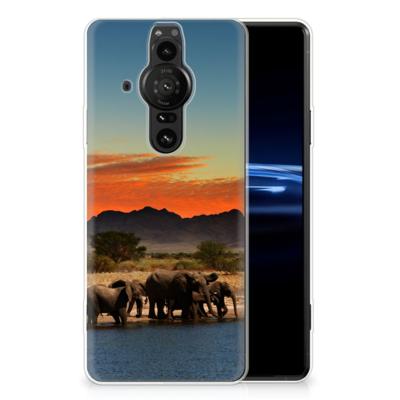 Sony Xperia Pro-I | TPU Hoesje | Olifanten