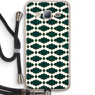 Moroccan tiles: Samsung Galaxy J3 (2016) Transparant Hoesje met koord