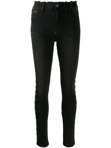 Philipp Plein legging Statement en jean - Noir