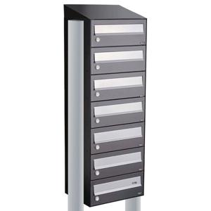 Allux Hive Set 1-Breed, 7-Hoog Met Dak Op Statief Antraciet - 40030065_1x7ds