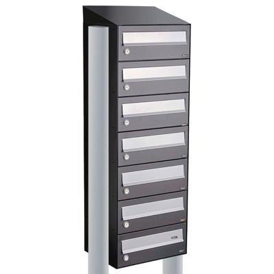 Allux Hive Set 1-Breed, 7-Hoog Met Dak Op Statief Antraciet - 40030065_1x7ds