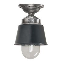 Plafondlamp Kostas antraciet aluminium E27 binnen en verandalamp - thumbnail