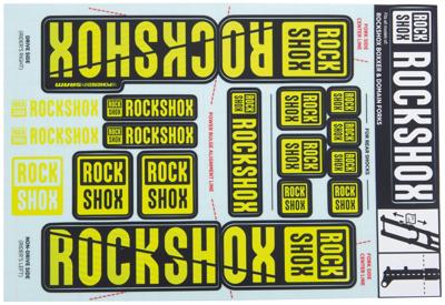 ROCKSHOX decor set decal set yellow