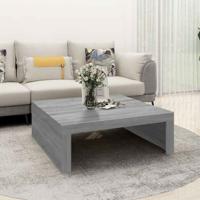 Salontafel 100x100x35 cm bewerkt hout grijs sonoma eikenkleurig
