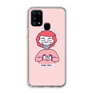 Hartje: Samsung Galaxy M31 Transparant Hoesje