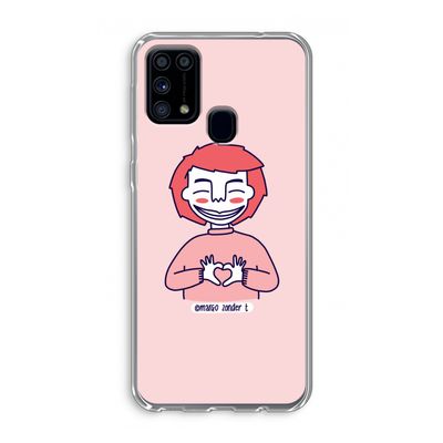 Hartje: Samsung Galaxy M31 Transparant Hoesje