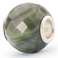 Trollbeads TSTBE-00035 Kraal Rond Gefacetteerd zilver-groene calciet