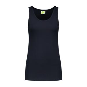 Sport singlet voor dames - donkerblauw - mouwloos shirtje - katoen/elastaan - ademend