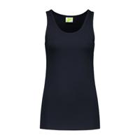 Sport singlet voor dames - donkerblauw - mouwloos shirtje - katoen/elastaan - ademend