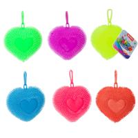 PUFFERZ Sleutelhanger Pufferbal Hart 7cm PUFFERZ Sleutelhanger Pufferbal Hart 7cm