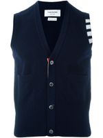 Thom Browne cardigan sans manches - Bleu - thumbnail