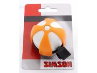 Simson fietsbel sport wit-oranje op kaart