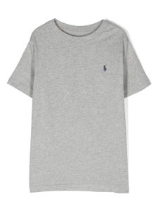 POLO RALPH LAUREN KIDS t-shirt en coton à logo brodé - Gris