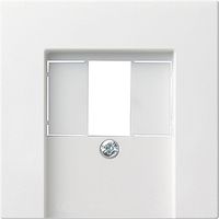 Gira inzetplaat voor USB - stereoaansluitingv 55 zuiverwit glanzend wit 027603