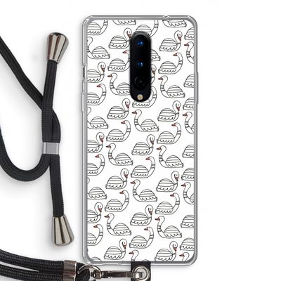 Zwanen: OnePlus 8 Transparant Hoesje met koord