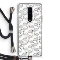 Zwanen: OnePlus 8 Transparant Hoesje met koord