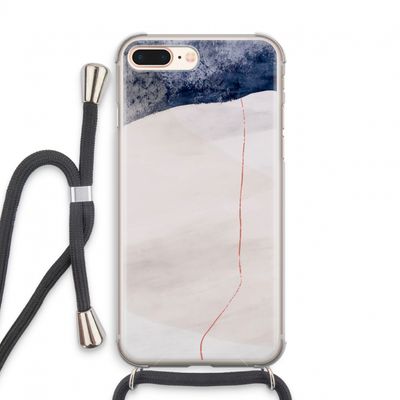 Stone White: iPhone 7 PLUS Transparant Hoesje met koord