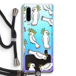 Papegaai: Huawei P30 Transparant Hoesje met koord