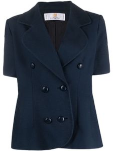 Givenchy Pre-Owned blazer croisé à manches courtes (1990) - Bleu