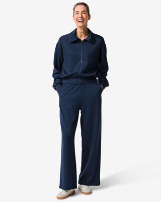 HEMA Damesbroek lounge loose fit donkerblauw (donkerblauw)