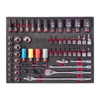 Milwaukee TOOLGUARD™ Foam inlay 1/2" ratel- en impactdoppenset 60-delig - 4932500757