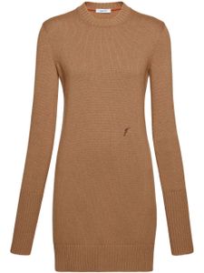 Ferragamo Cashmere mini dress - Tons neutres