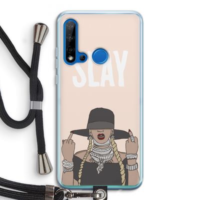 Slay All Day: Huawei P20 Lite (2019) Transparant Hoesje met koord