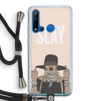 Slay All Day: Huawei P20 Lite (2019) Transparant Hoesje met koord